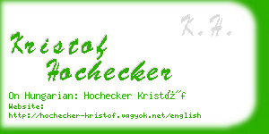 kristof hochecker business card